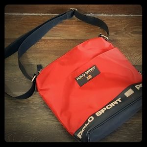 Red and black Polo sports purse